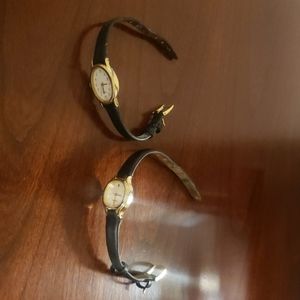 Timex Watches with black leather bands